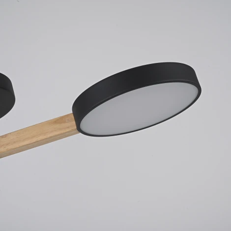 Потолочная люстра Wi-Fi на штанге Turna 3 Black By ImperiumLoft Turna01 (LED, 220V, голосовое управление, умный дом - Алиса)