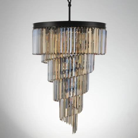 Подвесная люстра каскадная Citilux Мартин CL332172 (220V, хрусталь, на цепи)