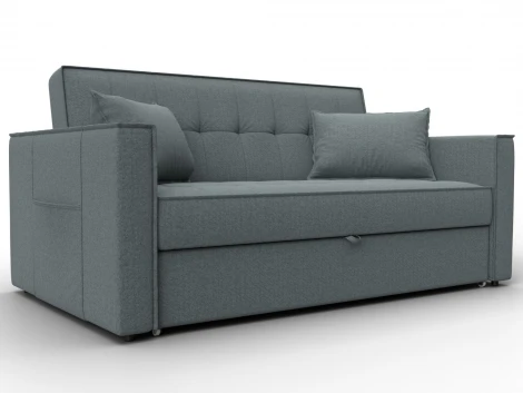 Диван прямой Лига-104 (140) (ЛДСП,Брус,Фанера,Рогожка/Серый) Лига Диванов 134860