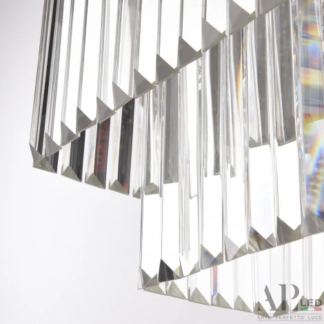 Подвесная люстра светодиодная APL LED Sicilia SH11.57.C.Ni.4000 (220V, хрусталь, на тросе)