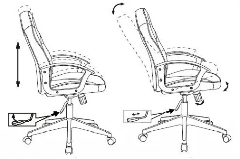 Кресло игровое Zombie VIKING-11 черный/синий текстиль/эко.кожа крестовина пластик
