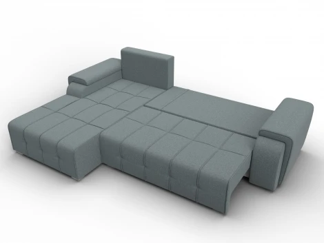 Диван угловой Лига-121 левый угол (ДСП,Брус,Рогожка/Серый) Лига Диванов 137342L