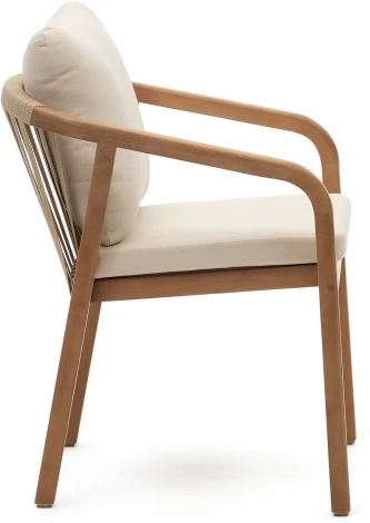 Стул уличный La Forma (ex Julia Grup) Malaret (Белый/ Веревка)