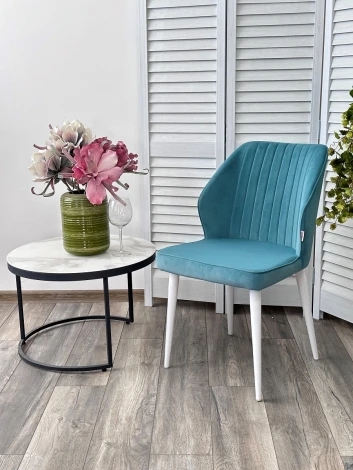 Стул SEATTLE 505-48 Мята, без пальчиковый"/ белый каркас М-City"