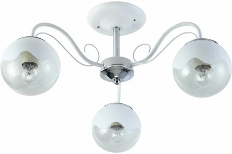 Потолочная люстра на штанге Reluce 01326-0.3-03 WH+CR (220V, шар)