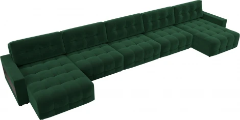 Диван п-образный с полками Лига-053 НПБ МегаЛонг Лига Диванов (Велюр) арт.129006