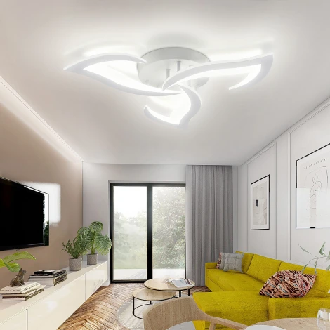 Потолочная люстра Natali Kovaltseva Simply LED LAMPS 81401 с пультом ДУ 60W, белый, LED (регулировка яркости, 220V)