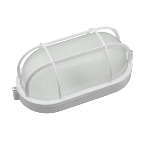 Светильник светодиодный влагозащищенный, овал с решеткой, 4000K Uniel ULW-K21/22/23/24 ULW-K24A 8W/4000K IP54 WHITE