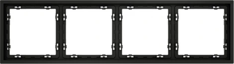 Рамка на 4 поста (черный матовый) Voltum S70 VLS100408
