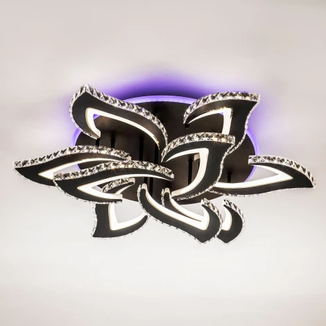 Потолочная люстра светодиодная на штанге с пультом с регулировкой цветовой температуры и яркости LED4U LED4U L2839-9 BK