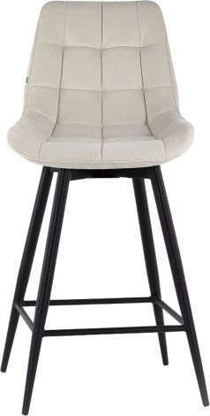 Стул полубарный Флекс с поворотным механизмом велюр бежевый Stool Group арт.УТ000040027