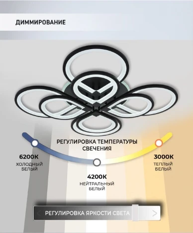 Потолочная люстра Seven Fires Lavren SF5047/9C-BK-RGB