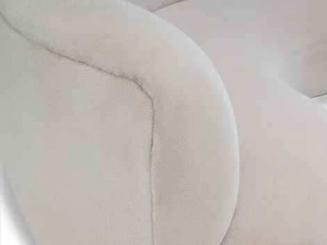 Диван Patti 2400 ОГОГО (арт.611667), (Мех/Белый)