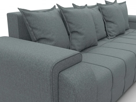 Диван угловой Лига-121 правый угол (ДСП,Брус,Рогожка/Серый) Лига Диванов 137342