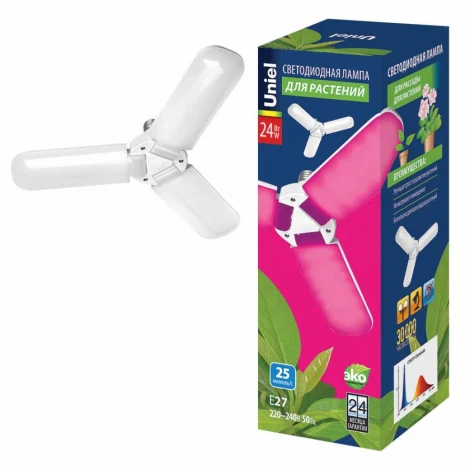 Лампочка светодиодная E27 24W белая Uniel LED-P65-24W/SPSB/E27/FR/P3 PLP32WH