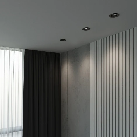 Встраиваемый светильник Elektrostandard Asimo 25009/01 GU10 чёрный (220V, круглые)