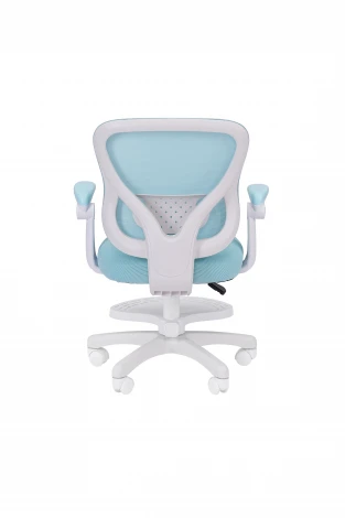 Кресло детское компьютерное CHAIRMAN CH106 голубой, с подножкой 7187528
