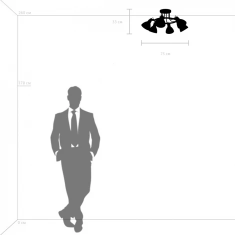 Потолочная люстра на штанге Lightstar Acrobata 761067 (220V)