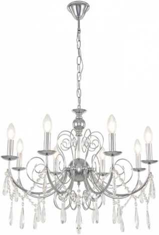 Подвесная люстра Arte Milano AM345620 345620/8 CR (220V, подвески, на цепи, подсвечник, свеча)