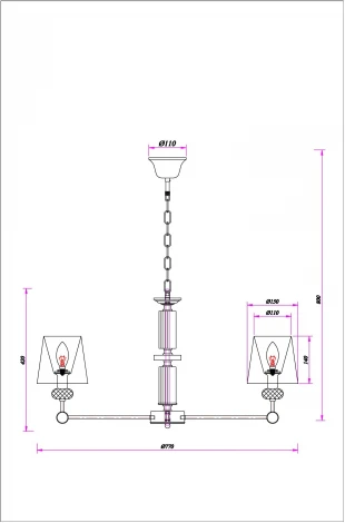 Подвесная люстра Arte Lamp Brocca A4093LM-8AB (220V, на цепи)