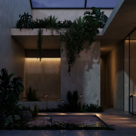 Наземный уличный светильник Maytoni Spira O497FL-L12B3K1 (LED, 220V, круглые, IP65)