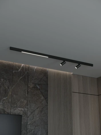 Трековая система в сборе магнитная накладная 48V 48W Hesby Lighting ElDeko HSBL_kompl_E005_NI2B4K