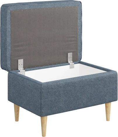 БЕНОН Пуф тканевый, синий D1 furniture арт.AAA41702005