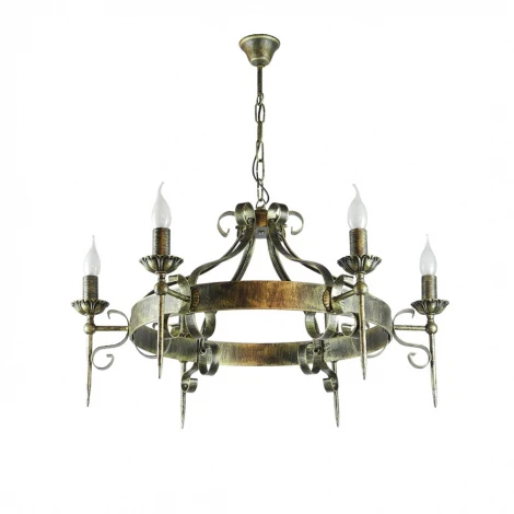 Подвесная люстра Тарьсма Бастион-6 BST6LRH74 (220V, на цепи, подсвечник, свеча)