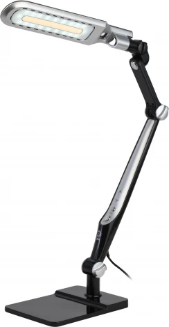 Офисная настольная лампа светодиодная на струбцине с регулировкой цветовой температуры и яркости ЭРА NLED-497-12W-BK (220V, сенсорный выключатель)