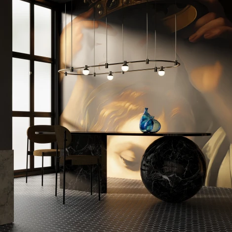 Трековый светильник магнитный 24V 5W Maytoni Luna TR149-1-5W4K-B (LED, шар)