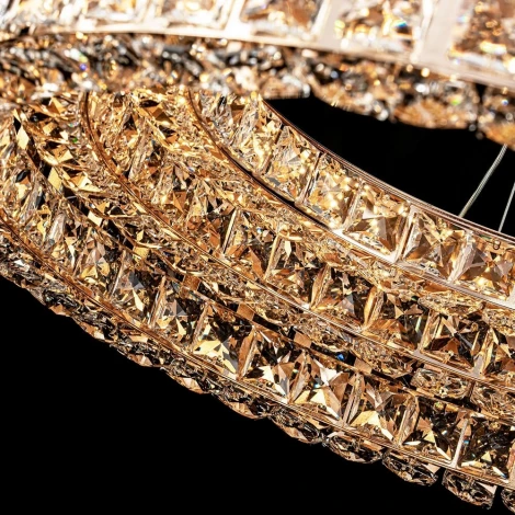 Подвесная люстра светодиодная хрустальная с регулировкой цветовой температуры Modelux MODELUX ML.332.600 GD