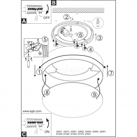 Потолочный светильник круглый Eglo Viserbella 97641 (220V)