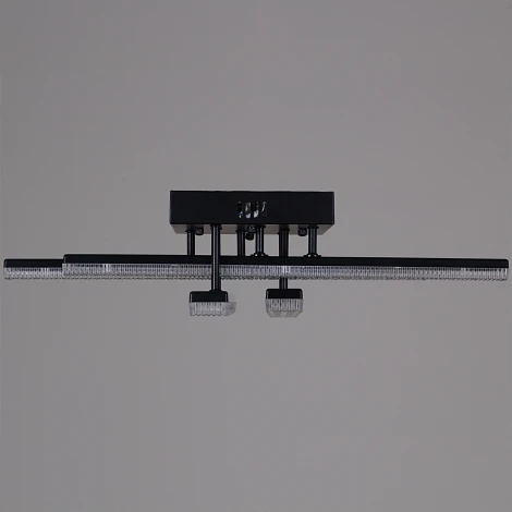 Потолочная люстра светодиодная на штанге с пультом регулировкой яркости и цветовой температуры Reluce 03749-3.3-04C BK (220V)