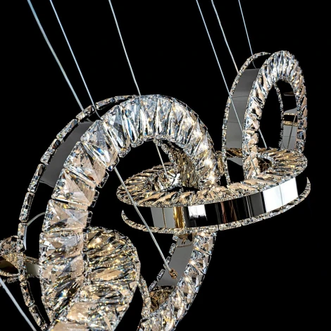 Подвесной светильник светодиодный хрустальный с регулировкой цветовой температуры Modelux MODELUX ML.9041.1080 GD