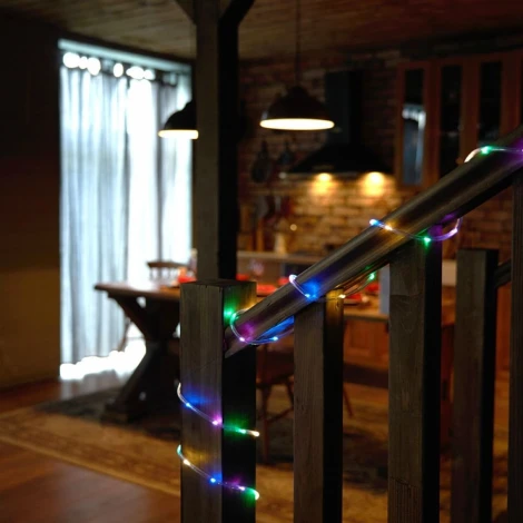 Светодиодная гирлянда линейная Мини Дюралайт мультиколор с контроллером 15м c питанием от сети 220V Feron CL587 51462