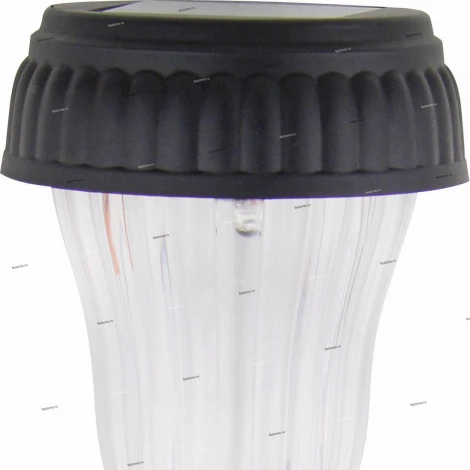 Светильник грунтовый уличный светодиодный на солнечных батареях Horoz Pluton, 1 плафон, черный с белым