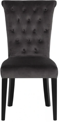 Обеденный стул Garda Decor 597-2K-СЕРЫЙ-Riv96 (Черный/Черный)