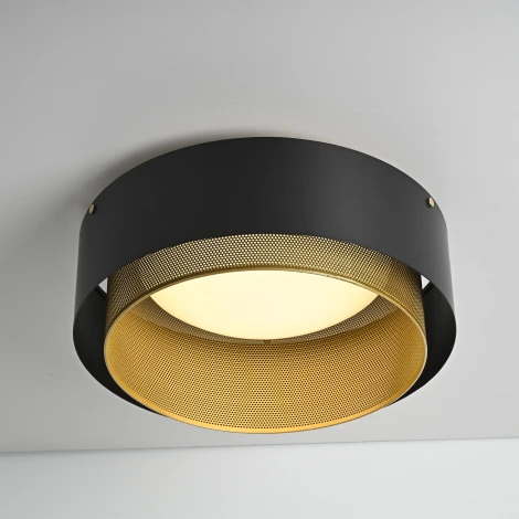 Потолочный светильник круглый Casing C 38 Черный Imperiumloft Casing-C01 (189556-26) (LED, 220V, пульт управления, круглые)