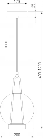 Подвесной светильник Eurosvet Frasco 50267/1 LED черный (220V, на проводе)