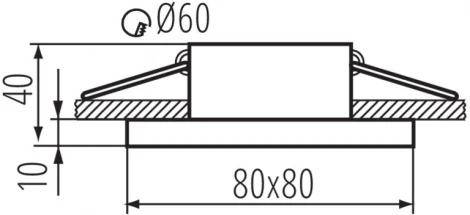 Встраиваемый точечный светильник без цоколя Kanlux FLINI 33121 (IP44)
