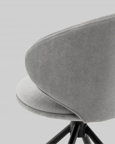 Стул Труфальд велюр светло-серый Stool Group арт.УТ000041566