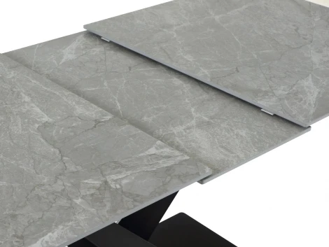 Раздвижной обеденный стол Montel ОГОГО Обстановочка! (Керамика/Серый,Черный) арт.926792