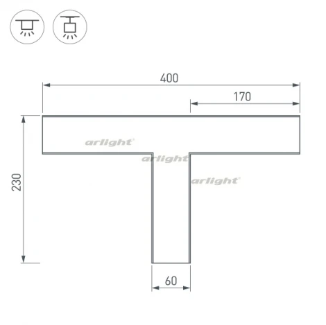 Тройник SL-LINE-6070 (Металл) 030142 Arlight