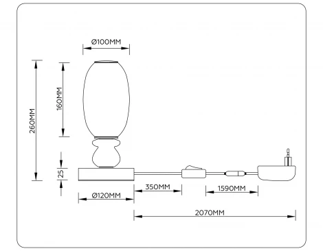 Настольная лампа светодиодная с выключателем Ambrella High Light LH53154