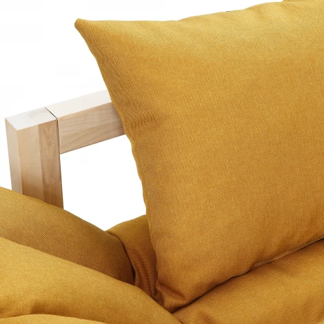 Диван Бинго ткань savana plus yellow, каркас лак Mebelik арт.009293