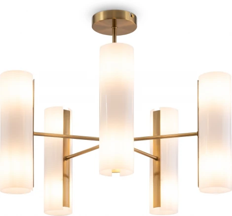 Потолочная люстра на штанге Freya Fiore FR5368CL-10BS (220V, круглые)