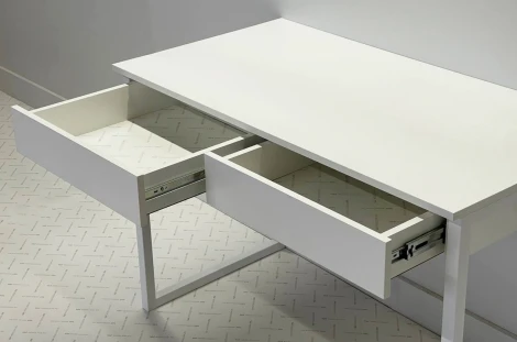 Стол Юниор Mebelson (ЛДСП,Металл/Светлое дерево,Белый) арт.SMU-01.2745