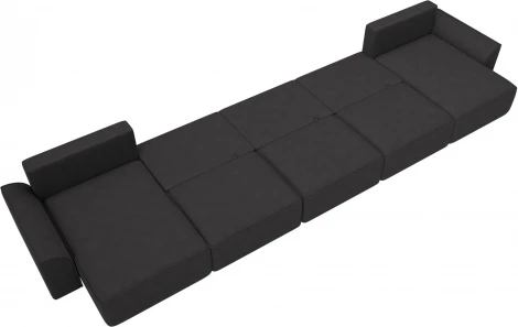 Диван п-образный Лига-048 НПБ МегаЛонг Лига Диванов (Замша) арт.128336