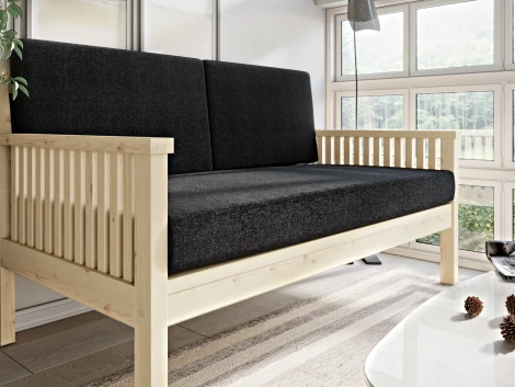 Диван Arsko Норман М сосна графитовая рогожка