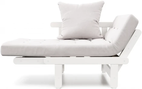 Кресло Arsko Сламбер белая эмаль светло-серый велюр